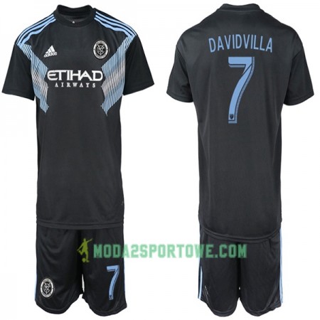 Koszulka New York City DAVIDVILLA 7 Dziecięcy Wyjazdowe Stroje Piłkarskie 2018-2019 Krótki Rękaw